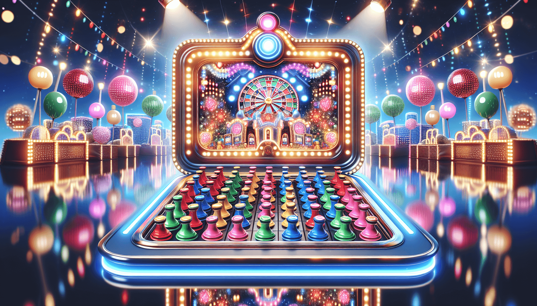 Animated Plinko board celebration